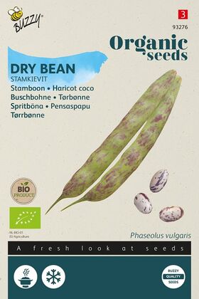 Organic Dry Bean - Stamkievit, Borlotto bush